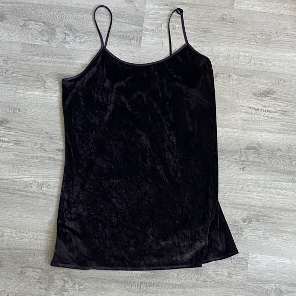 Vintage Secret Treasures Dark Purple Velvet babydoll nightgown size Large - Picture 1 of 4